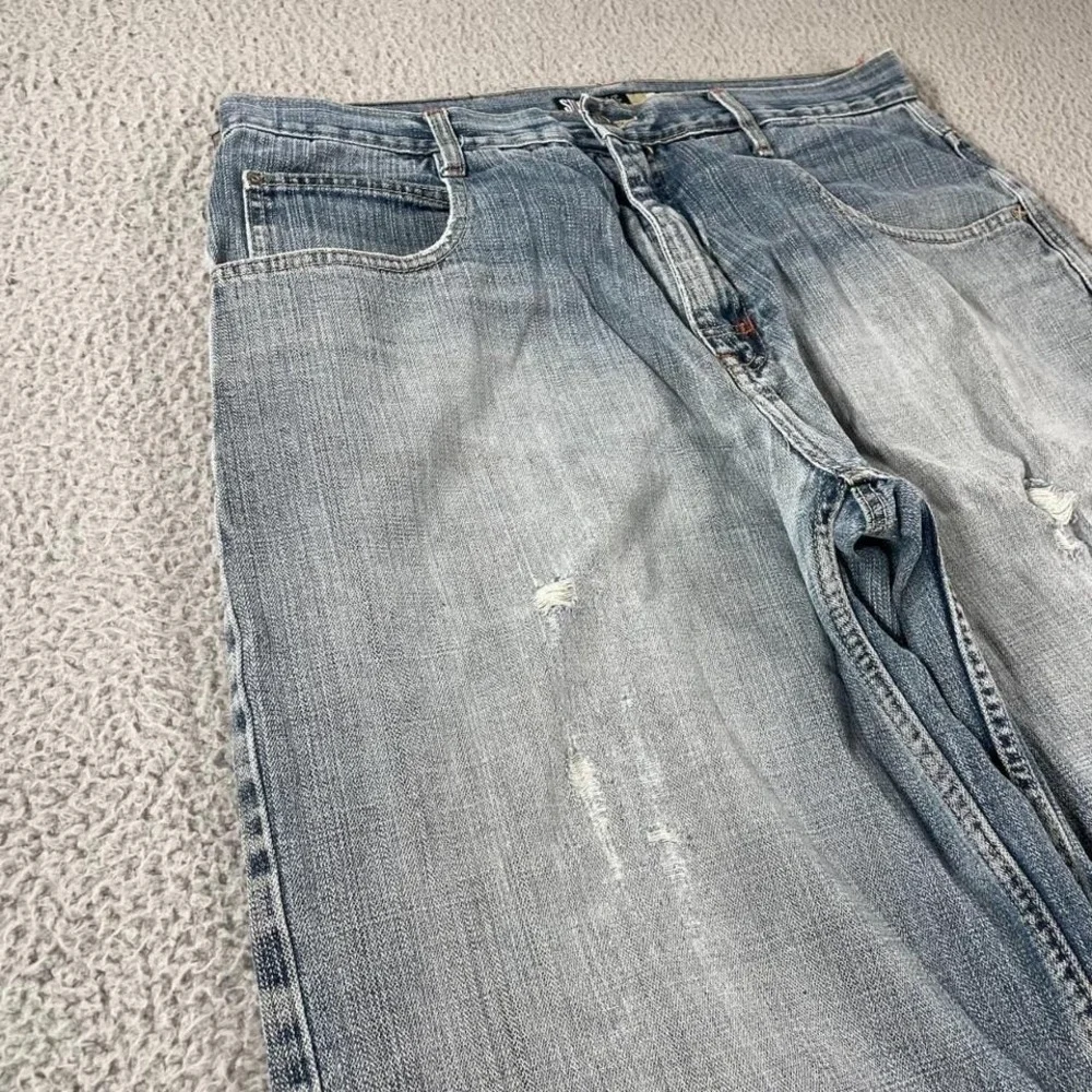 Vintage Southpole Baggy Hip-hop Skate Rave 38 Embroidered Denim Shorts Jorts Y2K - Picture 2 of 6